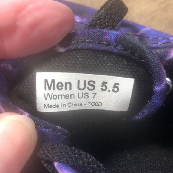 Purple Lightening Skies Vans Sanitized with Coconut 🥥 Clorox - Picture 10 of 16